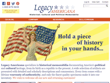 Tablet Screenshot of legacyamericana.com